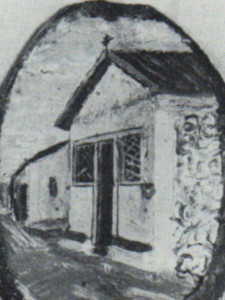 Un dipinto di Vittorio Urbano che riprodce la maine prima della sua demolizione