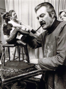 L'Artista al lavoro nel suo studio