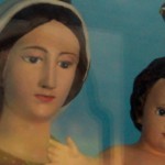 Dettaglio della statua della Madonna della Guardia