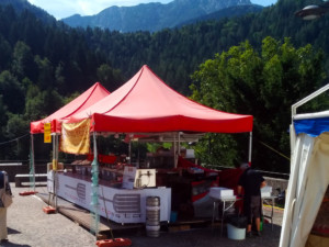 L'organizzatissimo stand del pesce