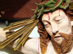 Dettaglio del volto del Cristo