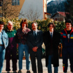 Gruppo di giovani con il Presidente Blanzan