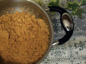 Ecco come si presenta il preparato tostato.