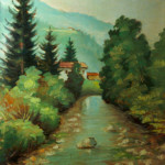 Olio su tela 35x50 "Il Pontaiba",1979