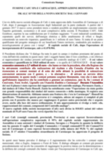 Comunicato Stampa sulla fusione tra CAFC SPA e Carniacque