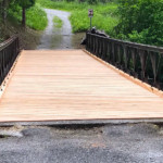 Il ponte rimesso in sicurezza grazie alla nuova pavimentazione