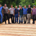 La squadra della protezione civile che ha realizzato l'opera