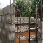 Lavori in corso per le nuove case.