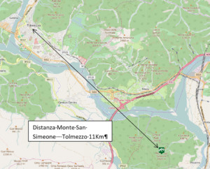 Mappa raffigurante la distanza dell'epicentro dal sito produttivo