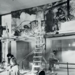 Zigaina durante la realizzazione del disegno orginale