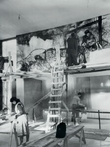 Zigaina durante la realizzazione del disegno orginale