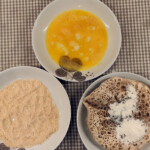 La fase di impanatura.