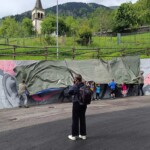 Il momento della svelatura dell'opera